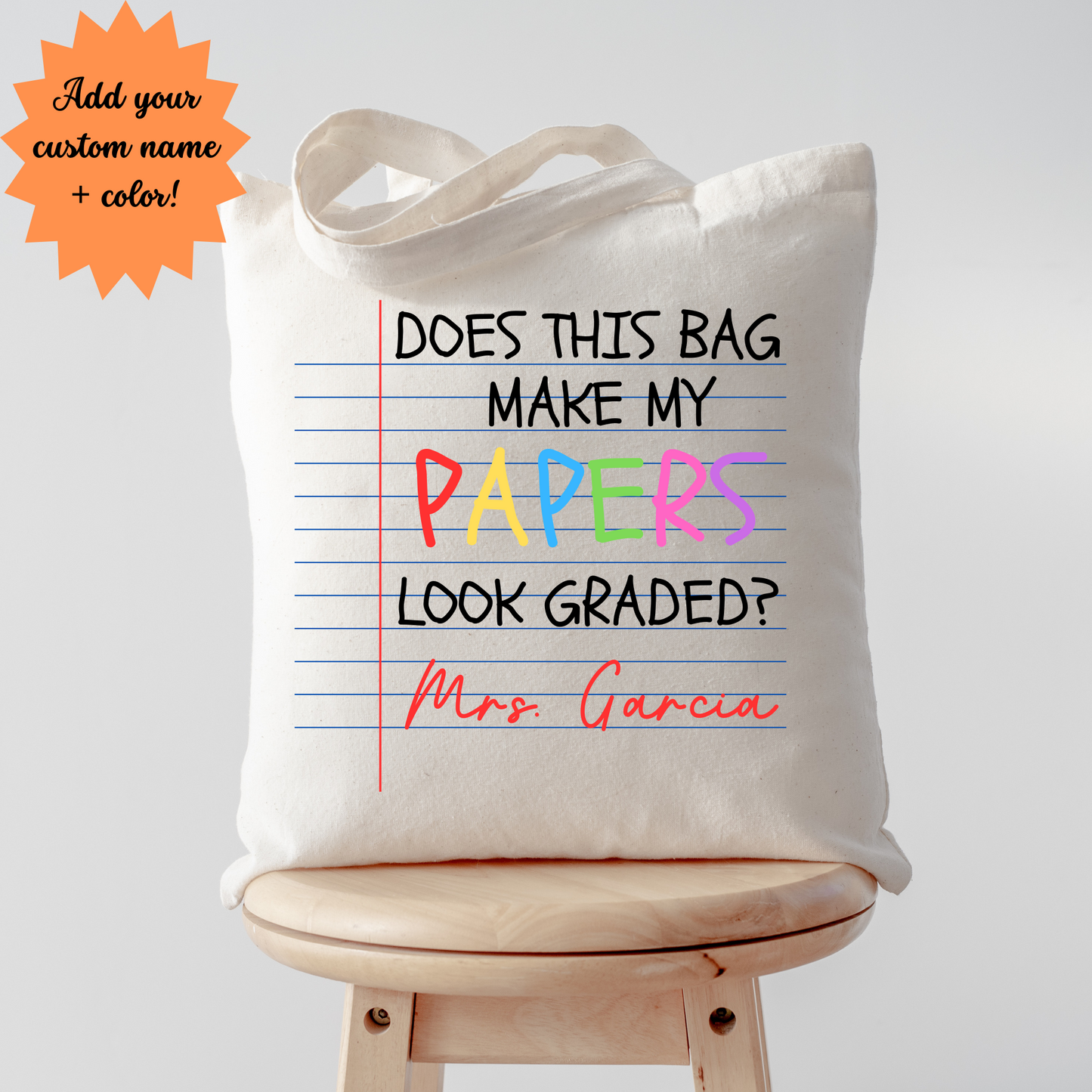 *CUSTOM* Graded Papers Tote